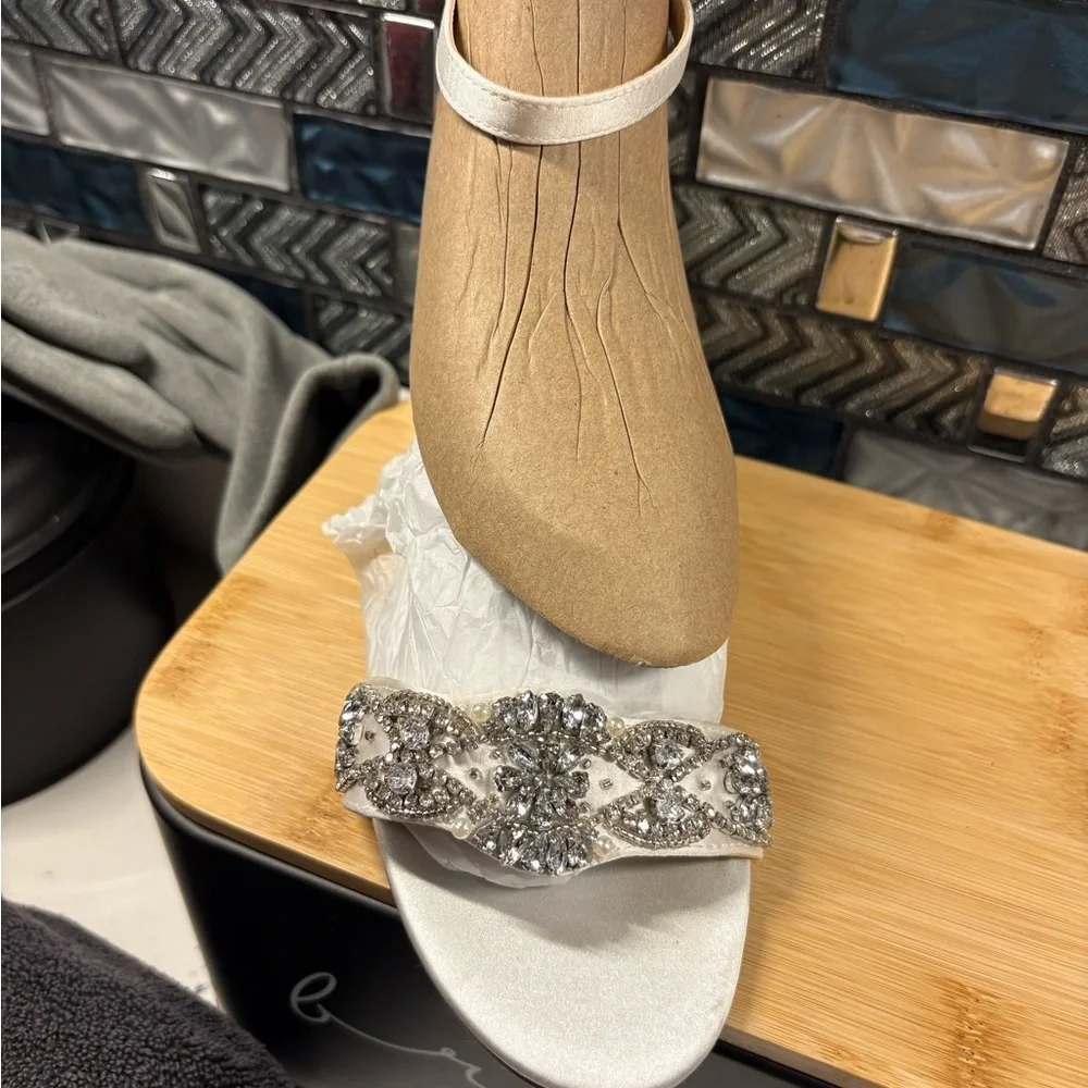 Betsey Johnson Silver Embellished Heels